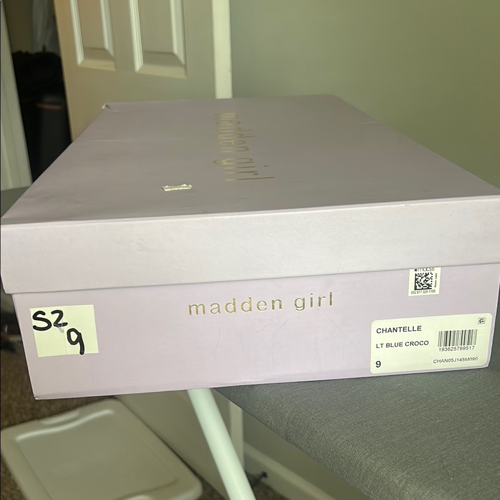 Madden Girl Light Blue Croco Heeled Boots